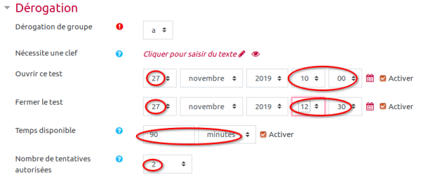 Dérogation de groupe